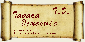 Tamara Dimčević vizit kartica